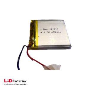 باتری لیتیوم پلیمر 3.7 ولت 400 میلی آمپر کد 404040