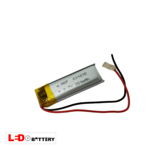 باتری لیتیوم پلیمری 601235 3.7 ولت 2c ظرفیت 350میلی آمپر ساعت - لدوباتری